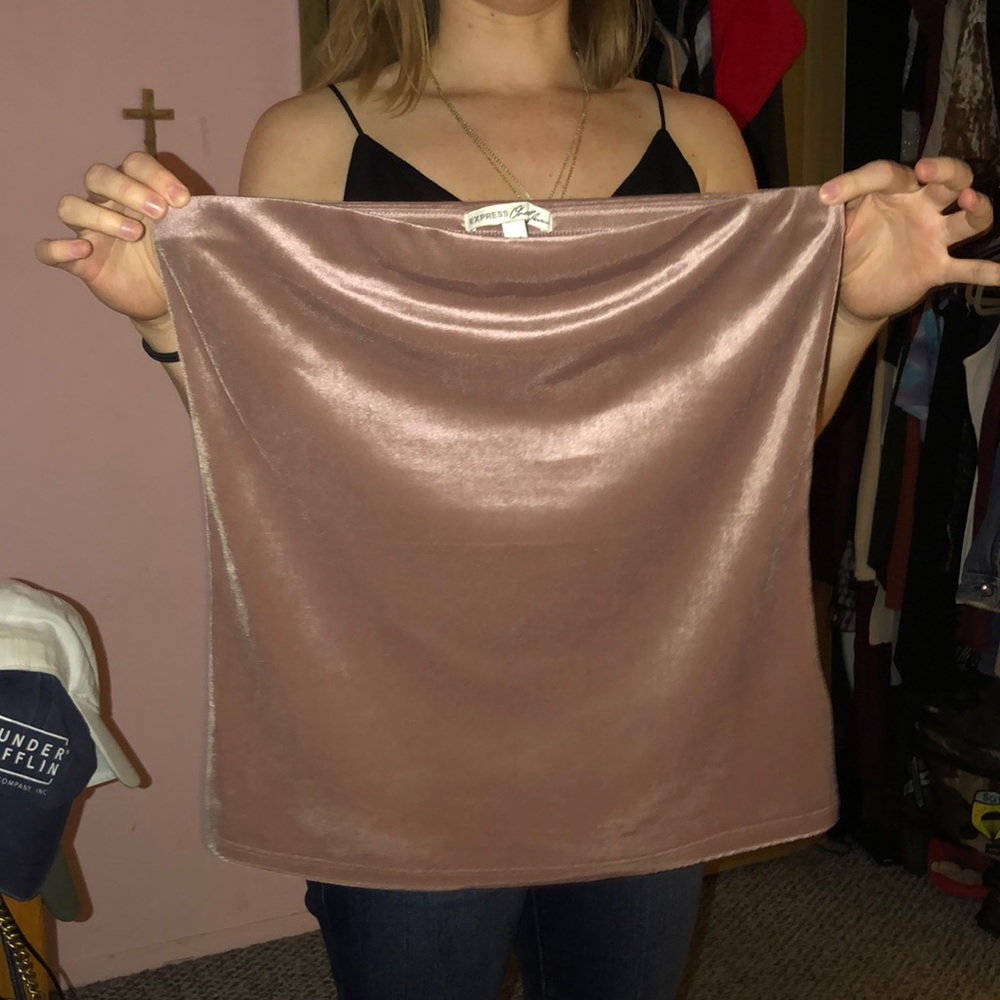 Velvet tube top